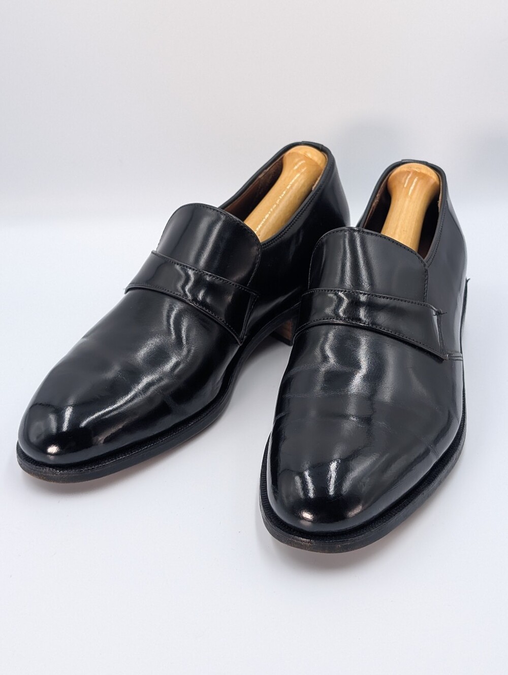 Vintage LIKE NEW Dack's Hand Waxed Finish Black Leather Dress Shoes 7